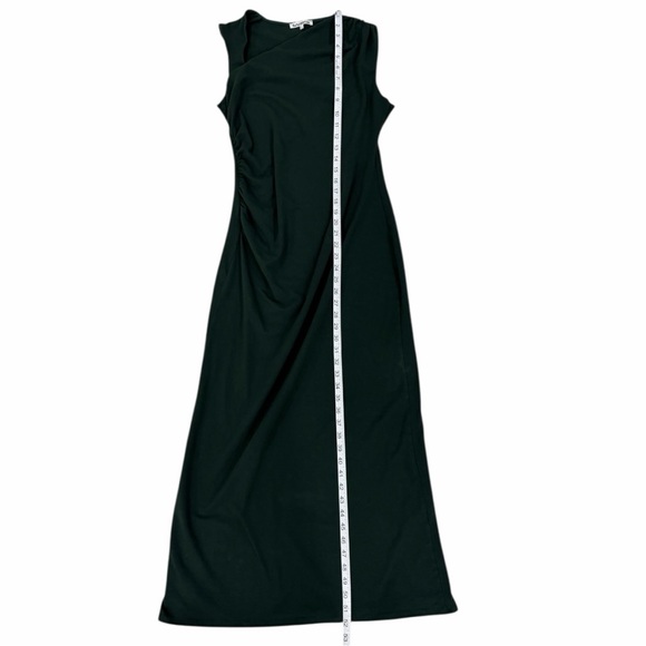 Reformation Amiah Ruched Knit Maxi Dress in Forest Green Size L - Picture 11 of 11